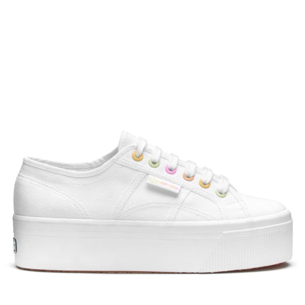 Superga 2790 Rainbow Details לבן-סוכריות ססגוניות