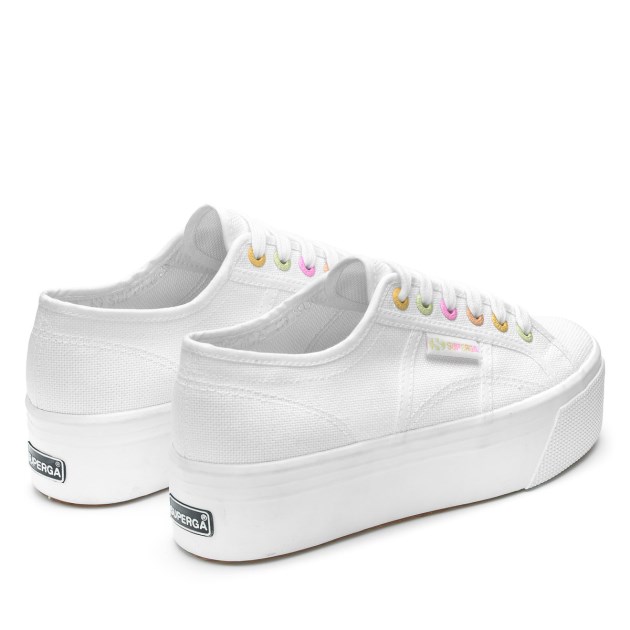 Superga 2790 Rainbow Details לבן-סוכריות ססגוניות
