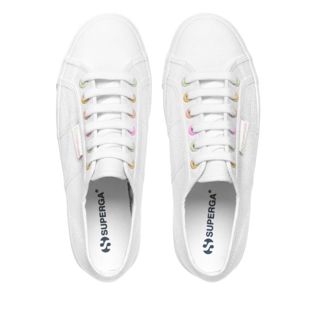 Superga 2790 Rainbow Details לבן-סוכריות ססגוניות