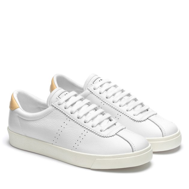 Superga 2843 Club S Comfort Leather לבן-צהוב Lt F Avorio