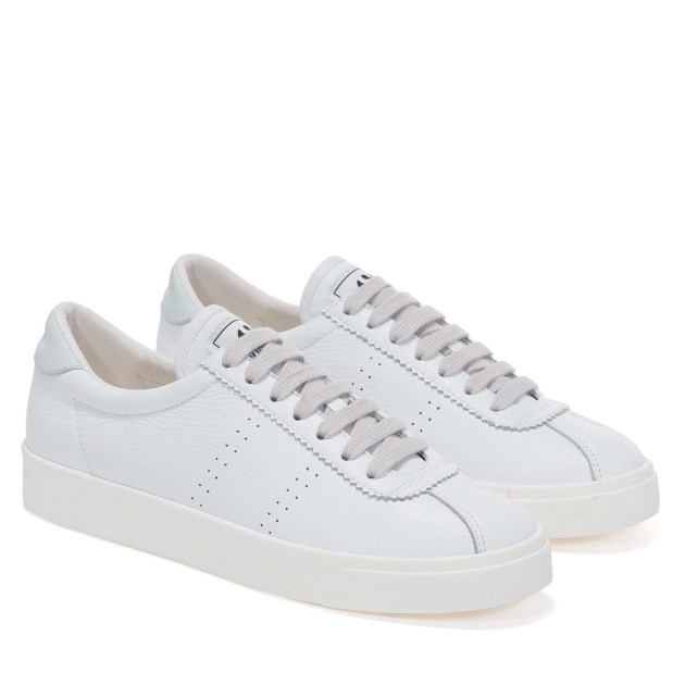 Superga 2843 Club S Comfort Leather לבן-תכלת Lt