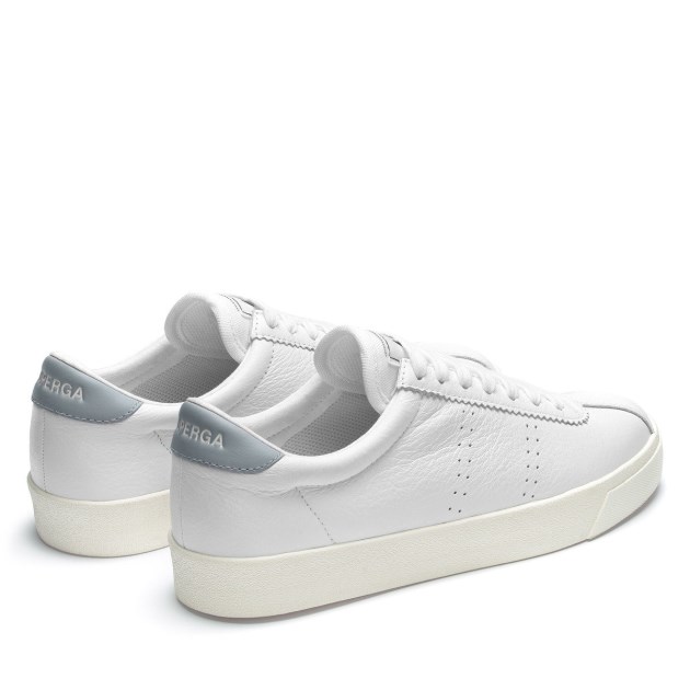 Superga 2843 Club S Comfort עור לבן-אפור Lilla-f Avorio