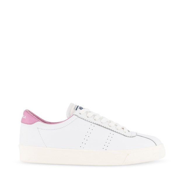 Superga 2843 Club S Comfort עור לבן-ורוד סגול