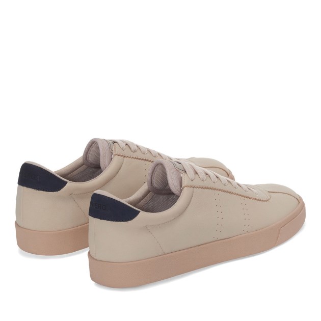 Superga 2843 Club S Prime עור רך ערפל-navy-f טבק