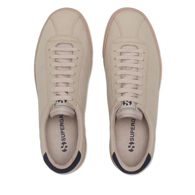 Superga 2843 Club S Prime עור רך ערפל-navy-f טבק