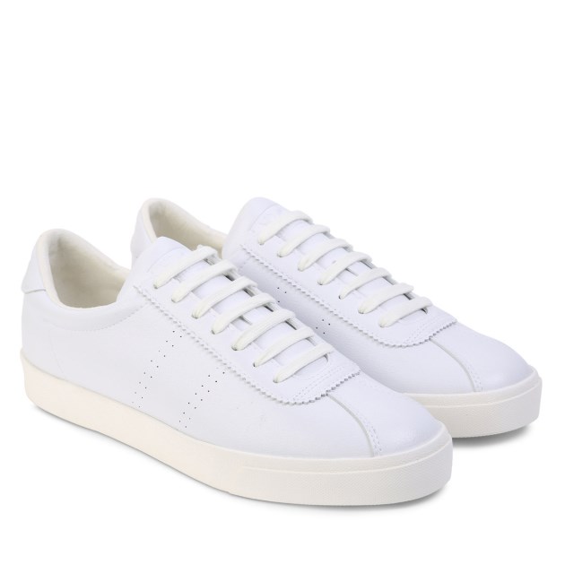Superga 2843 Club S עור טבעוני לבן-לבן Avorio