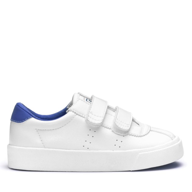 Superga 2843 Kids Club S טבעוני לבן-כחול קר