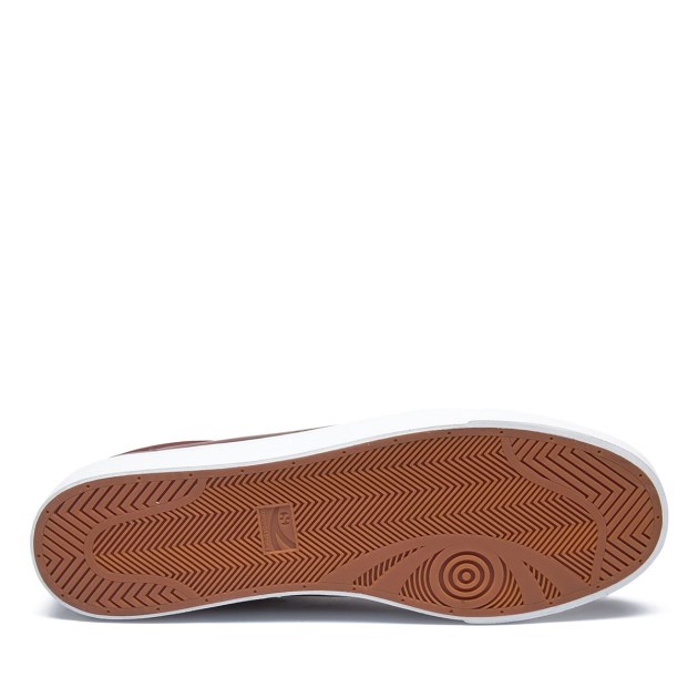 Superga 2843 Superga Sport עור מוברש קוניאק-לבן