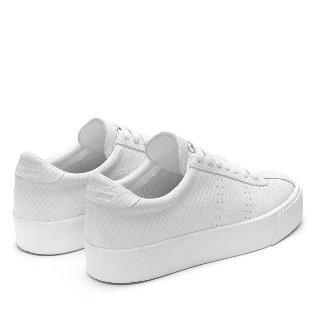 Superga 2854 Club 3 זמש נחש סה\כ לבן-לבן