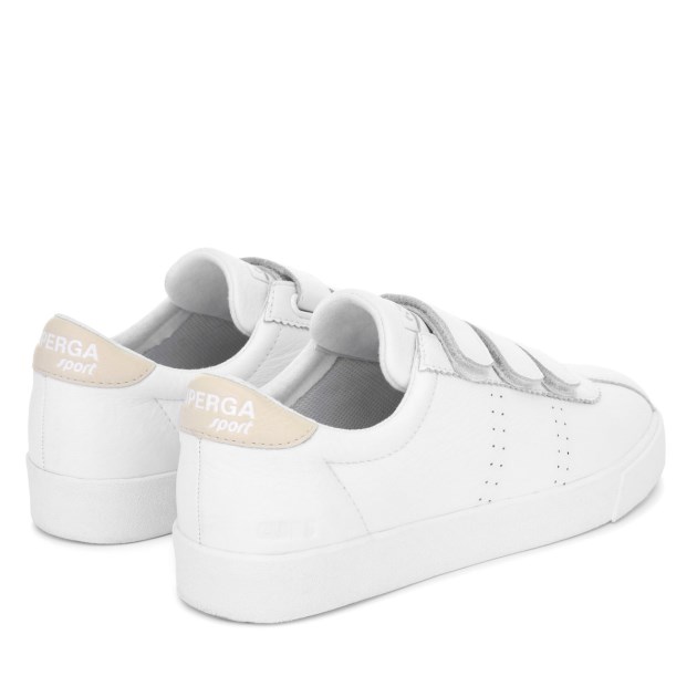 Superga 2870 Superga Sport Club S רצועה לבן-בז\ ג\סו-לבן Avorio