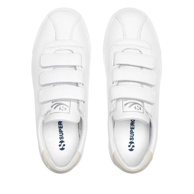 Superga 2870 Superga Sport Club S רצועה לבן-בז\ ג\סו-לבן Avorio