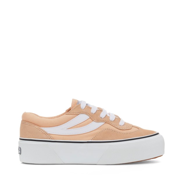 Superga 3041 Revolley Colorblock Platf ורוד אפרסק-לבן