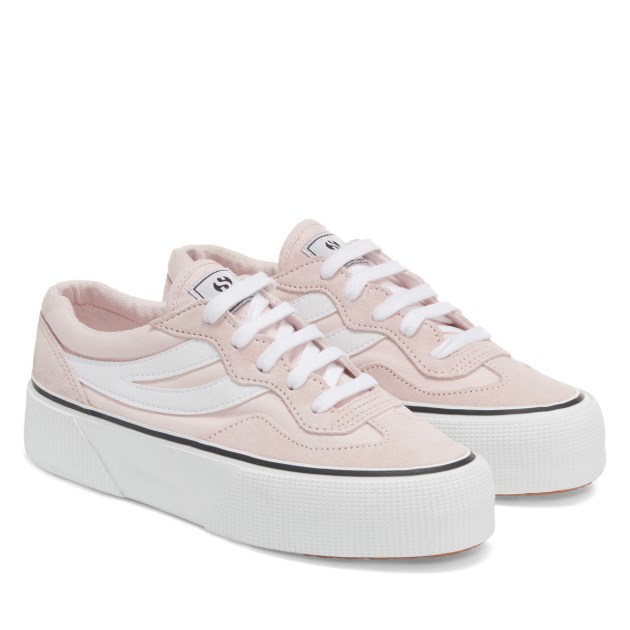 Superga 3041 Revoly Colourblock פלטפורמת ורוד Ish-white