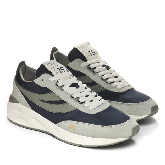 Superga 4089 Training 9ts Slim Agate אפור-ירוק ספארי-כחול G