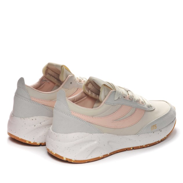 Superga 4089 Training 9ts Slim טבעוני דמוי עור בז \ג\סו-אפור Lt-pink Ish-b