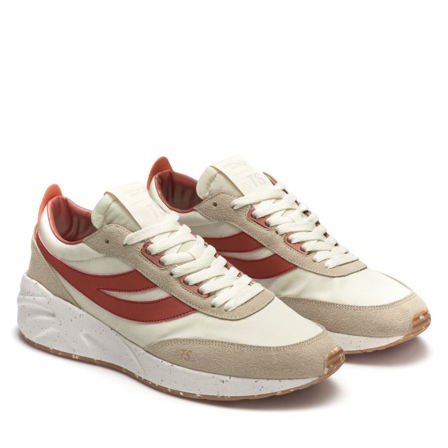 Superga 4089 Training 9ts Slim טבעוני דמוי עור חום אדמדם-כתום מאובק-green