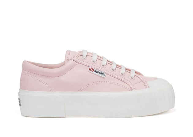 Superga 2631 Stripe Platform טבעוני ורוד לבן
