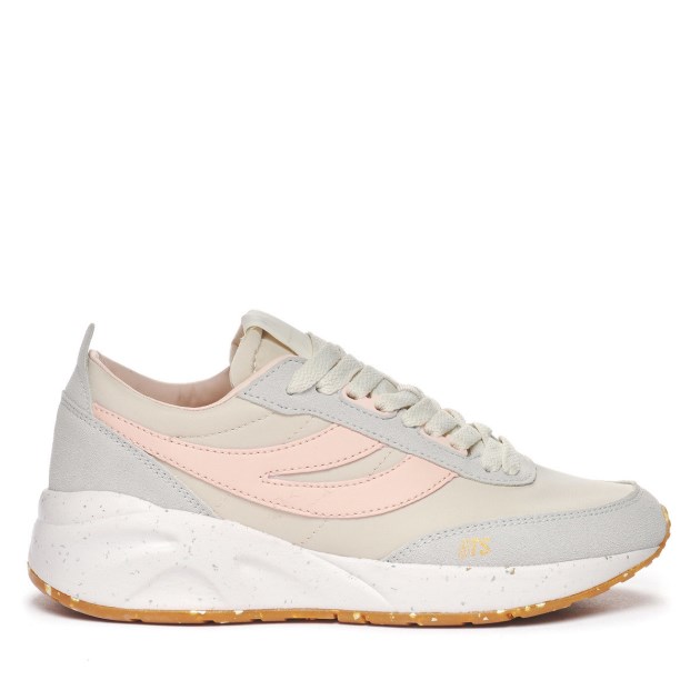 Superga 4089 Training 9ts Slim טבעוני דמוי עור בז 'ג'סו-אפור Lt-pink Ish-b