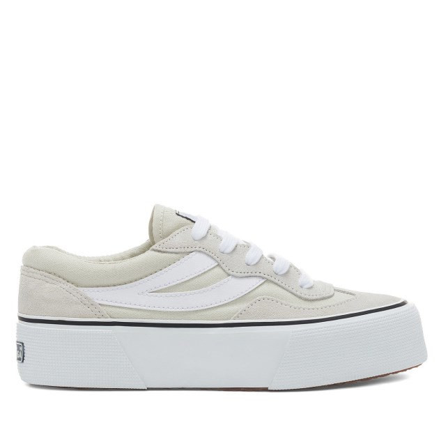 Superga 3041 Revoly Colourblock פלטפורמת לבן חלב-לבן