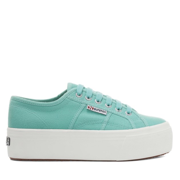 Superga 2790 Linea למעלה למטה מים ירוקים-f Avorio