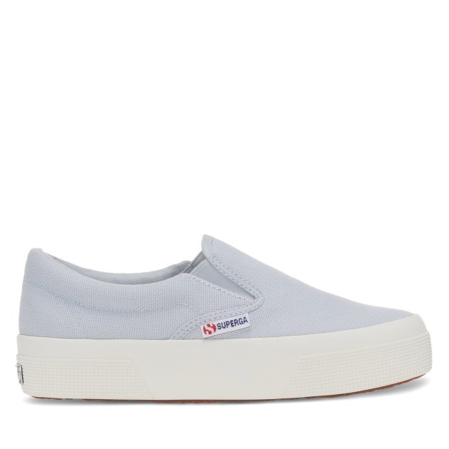 Superga 2740 פלטפורמה החלקה על Lilla-f Avorio אפור