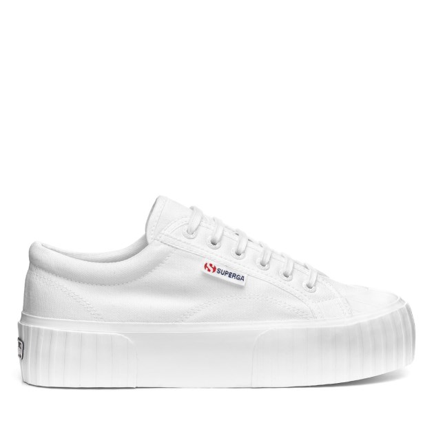 Superga 2631 Stripe Platform לבן-לבן Avorio