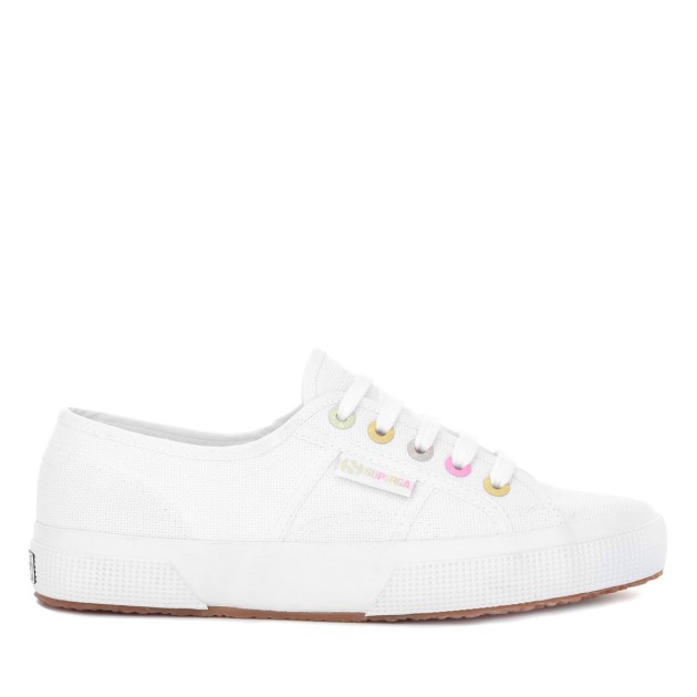 Superga 2750 Rainbow Details לבן-סוכריות ססגוניות