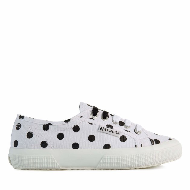 Superga 2750 Polkadots נקודות לבנות-שחורות