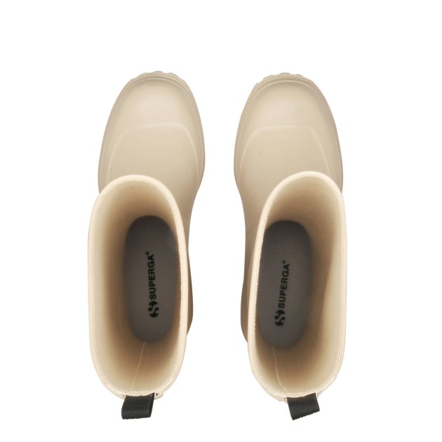 מגפי גומי Superga 799 כיתוב בז\ Lt-beige Lt